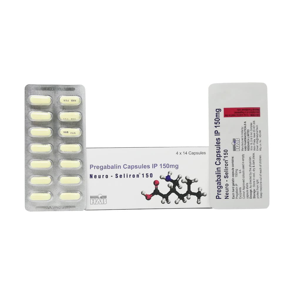 Neuro-Seliron 150mg (Pregabalin Capsules IP)