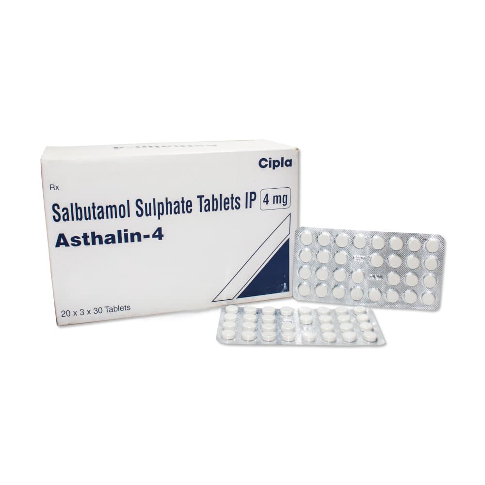 Asthalin 4mg (Salbutamol Sulphate Tablets IP)