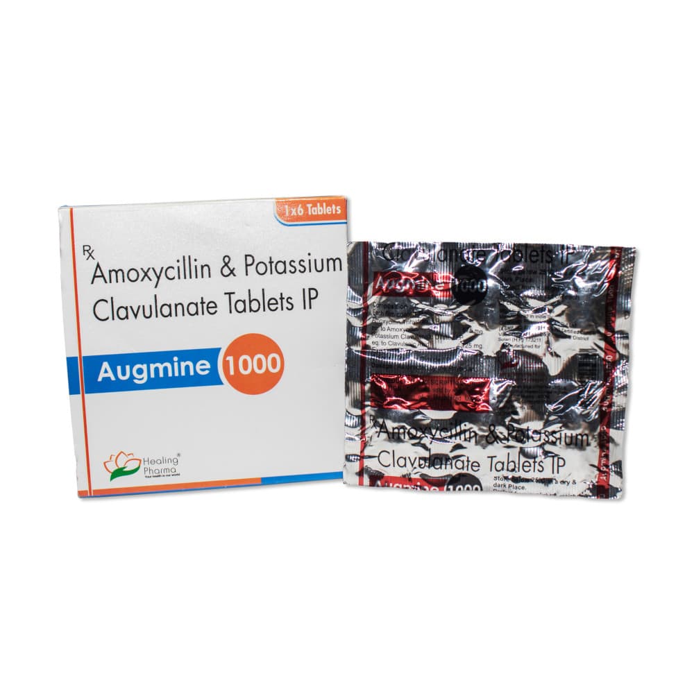 Augmine 1000mg (Amoxycillin and Potassium Clavulanate Tablets IP)