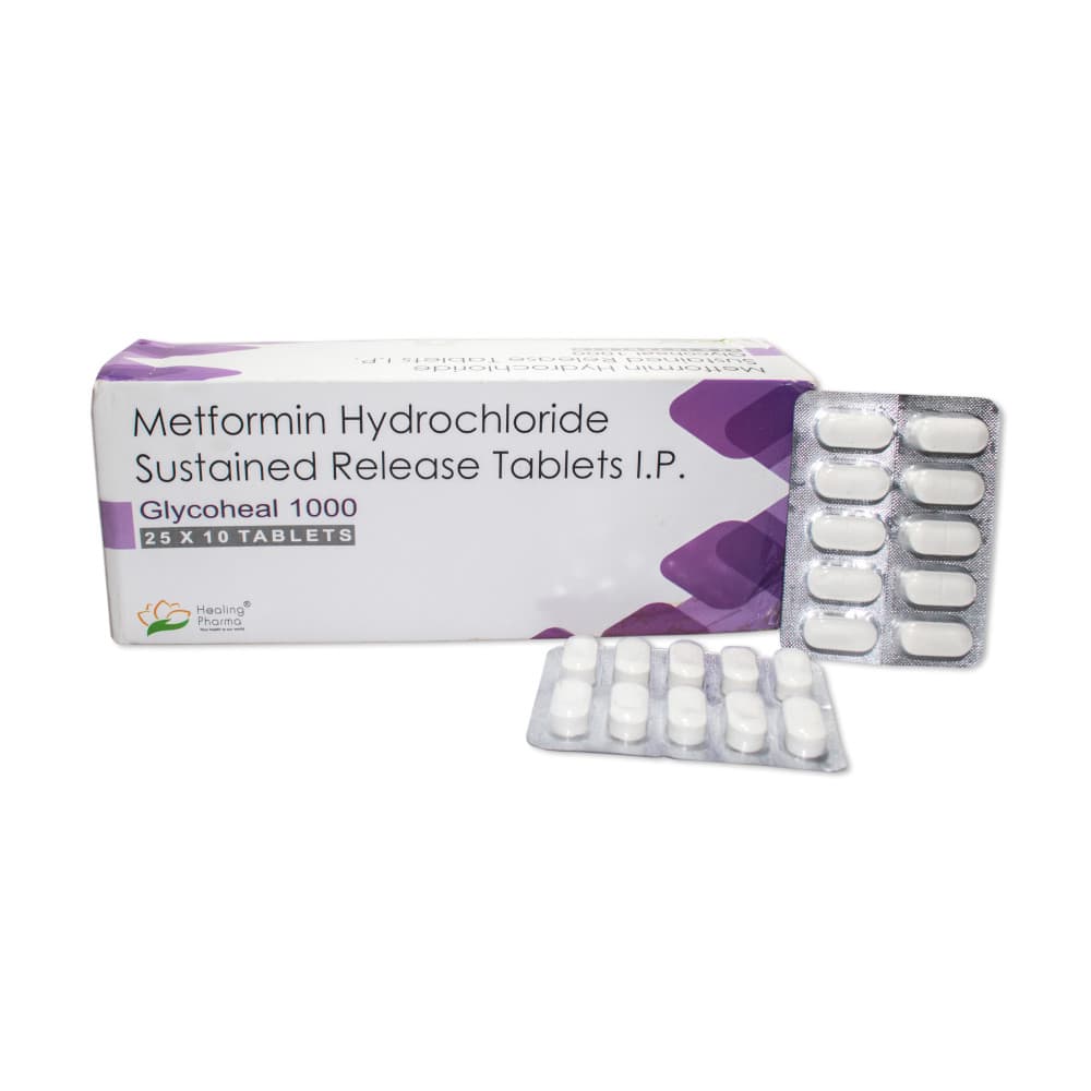 Glycoheal 1000mg (Metformin Hydrochloride Sustained Release Tablets IP)