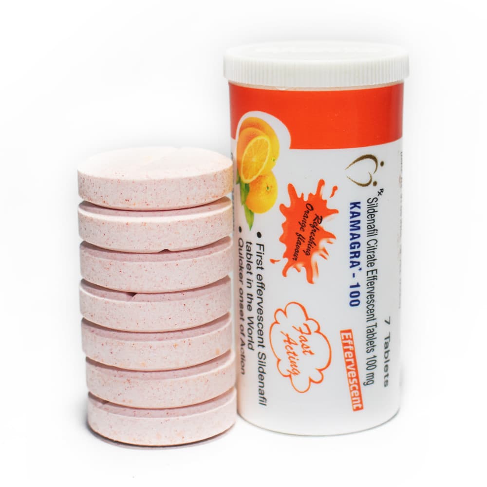Kamagra Effervescent Tablets 100mg (Sildenafil Citrate Effervescent Tablets)