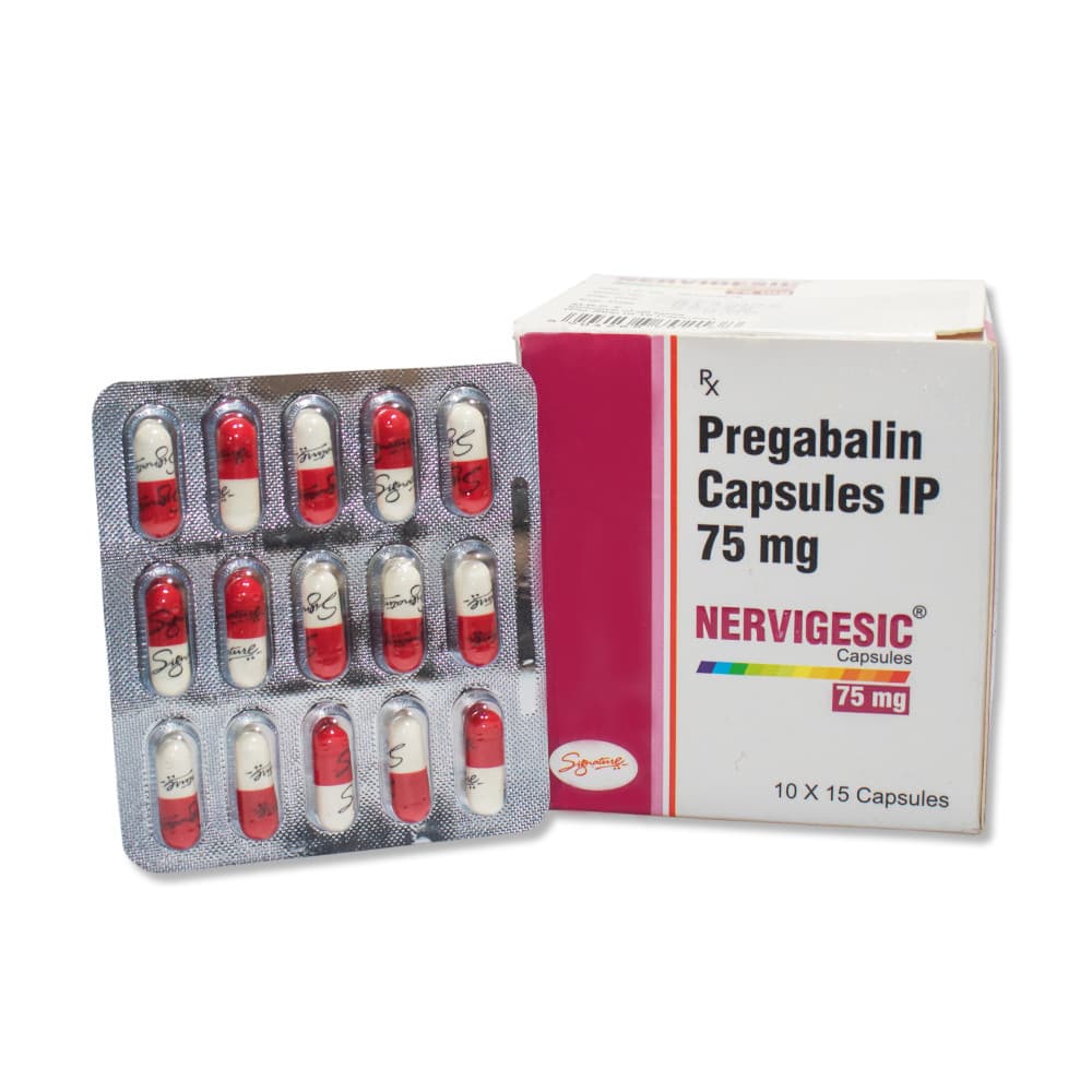 Nervigesic 75mg (Pregabalin Capsules IP)