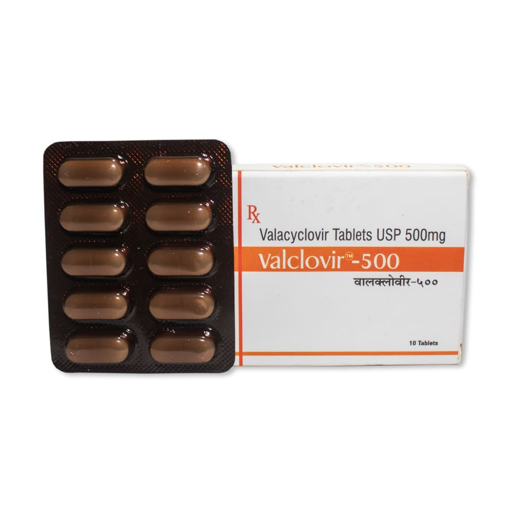 Valclovir 500mg (Valacyclovir Tablets USP)