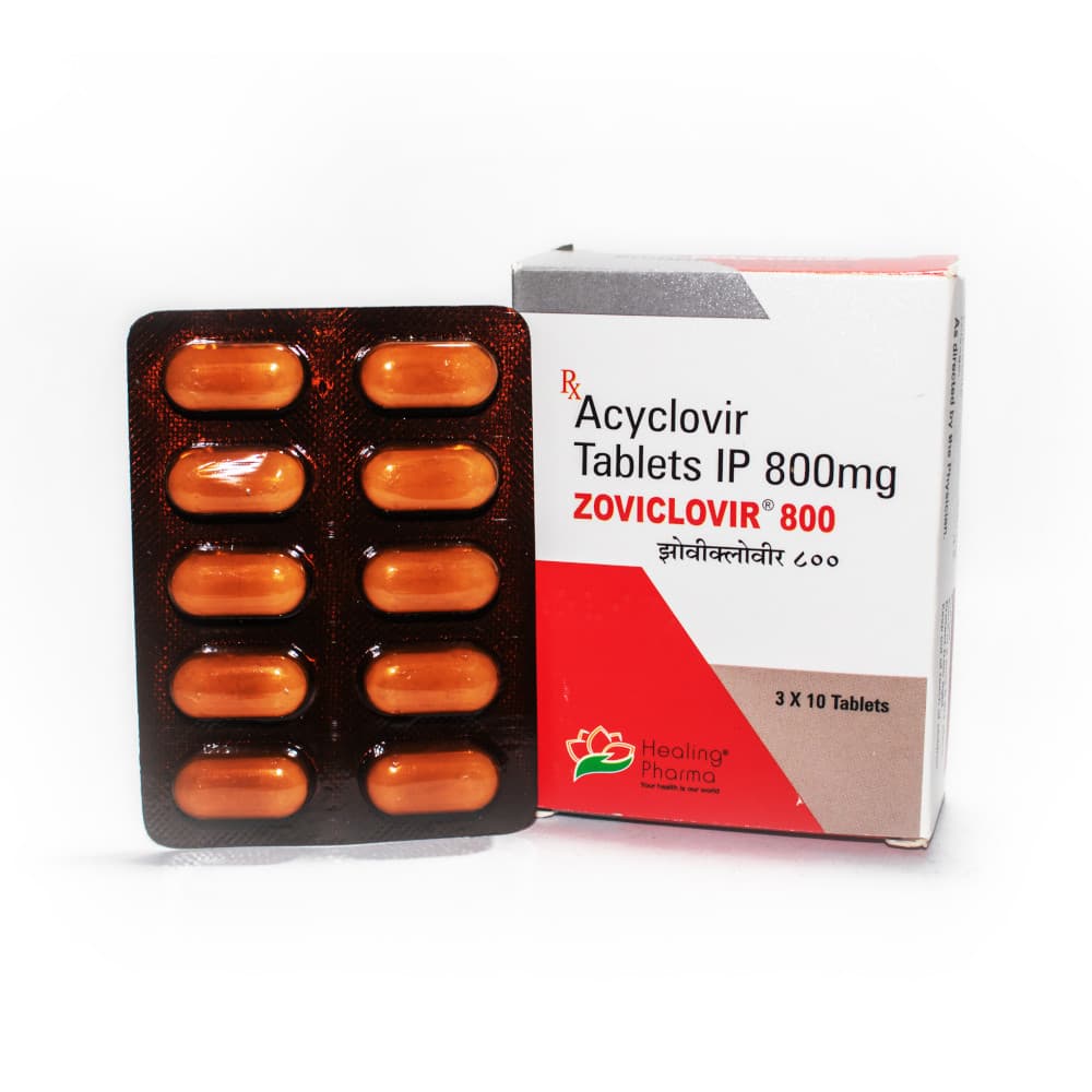 Zoviclovir 800mg (Acyclovir Tablets IP)